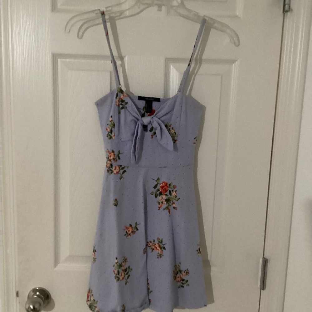 Forever 21 Light Lavender Floral Tie-Front Cami
